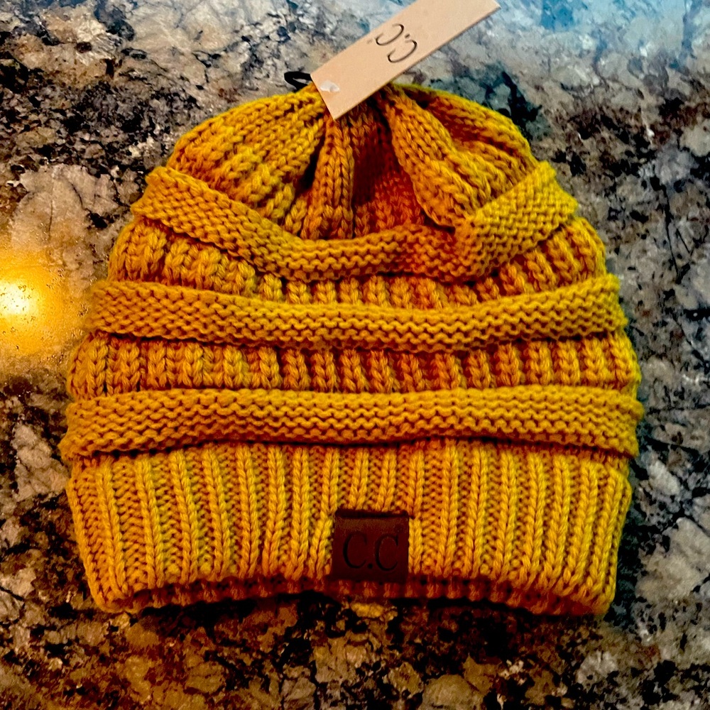 C.C. Toboggan mustard color NWT